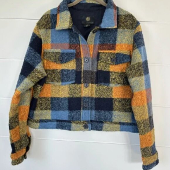 House of Harlow 1960 Wool Blend Check Shacket Size Medium - Picture 1 of 8